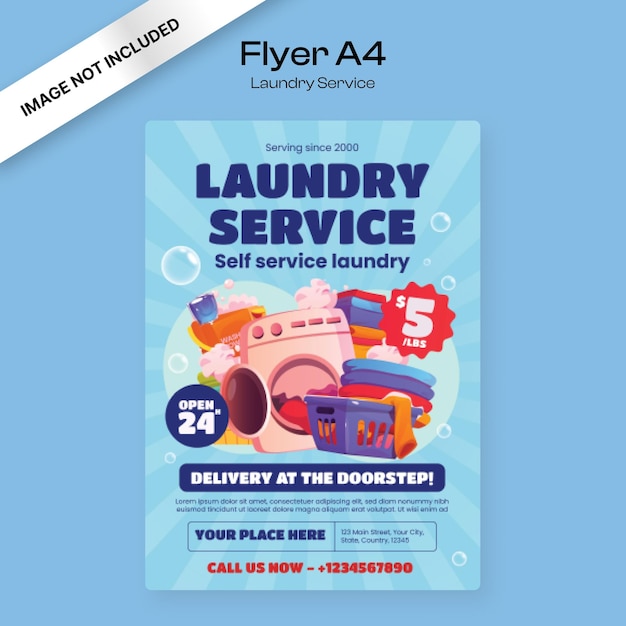 Laundry Service Flyer Template