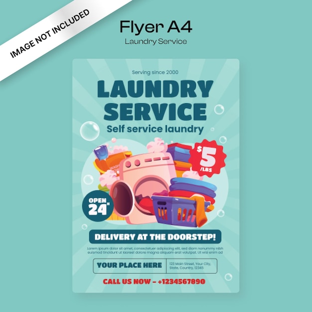 laundry service flyer template