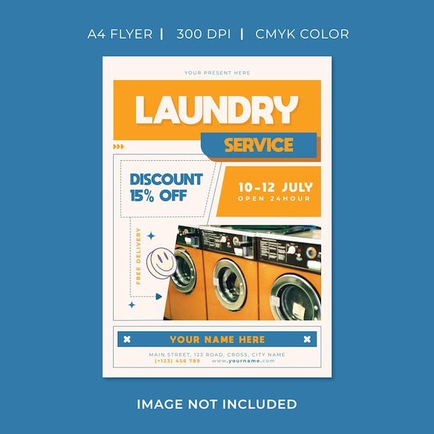 Vector laundry service flyer