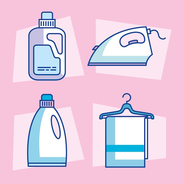 Vector laundry service icons