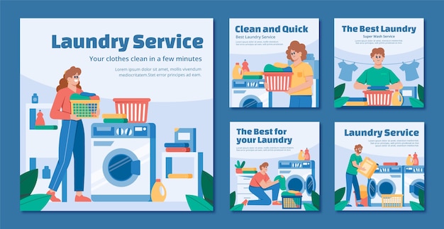 세탁 서비스 인스타그램 게시물