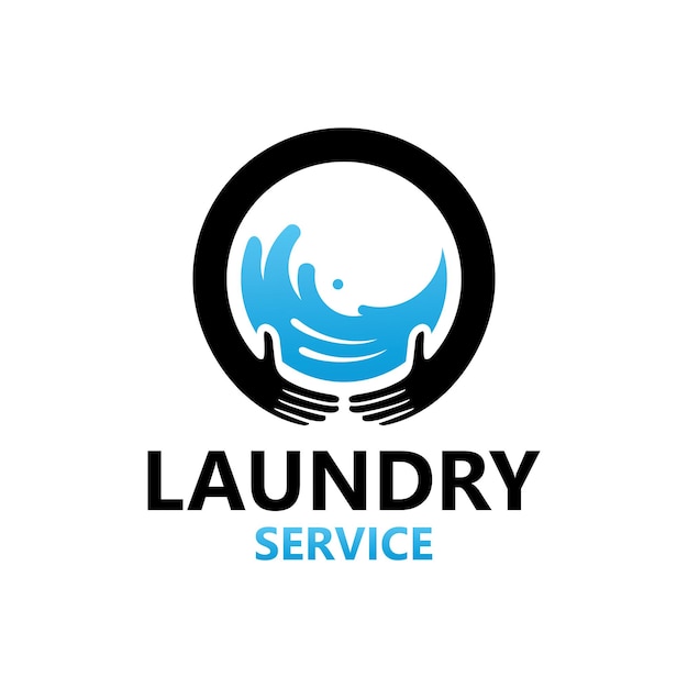 Laundry Service Logo Template Design Vector