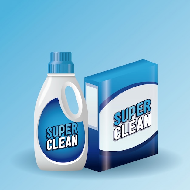 Vector laundry soap advertising product