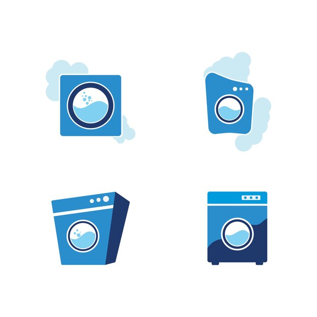 Laundry vector icon design template