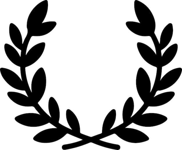 Laurel leaves icon vector white background