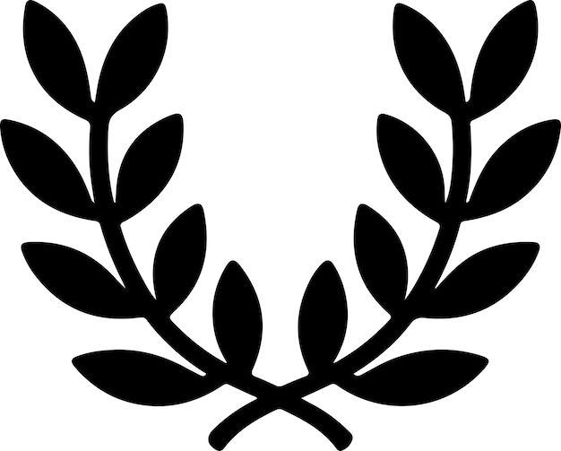 Laurel leaves icon vector white background