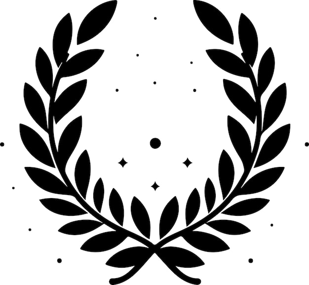 Laurel leaves icon vector white background