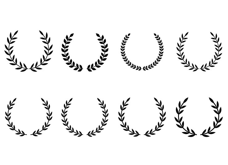 Vector laurel wreath vector design illustration isolated on white background