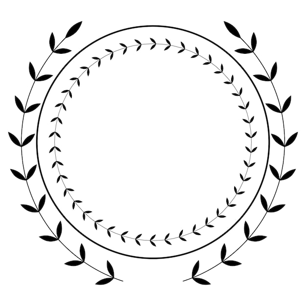 Laurel wreath vector icon design Circle flat icon