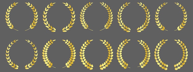 Laurel Wreath With Gold Color