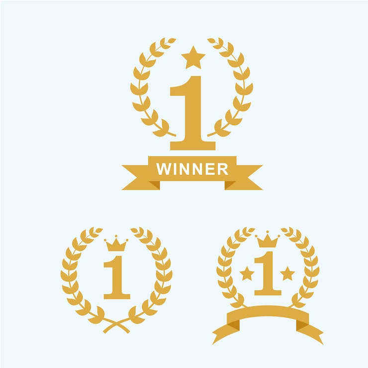 Vector laurel wreath with number 1 vector