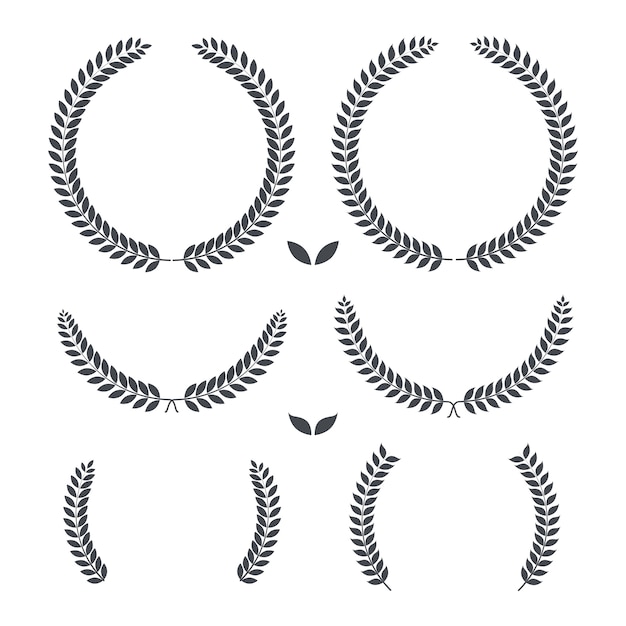 Laurel wreaths retro vintage premium quality  illustration