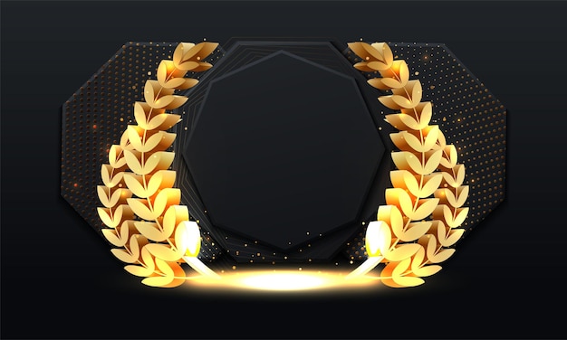 Laurel wreaths symbol of victory glory and success