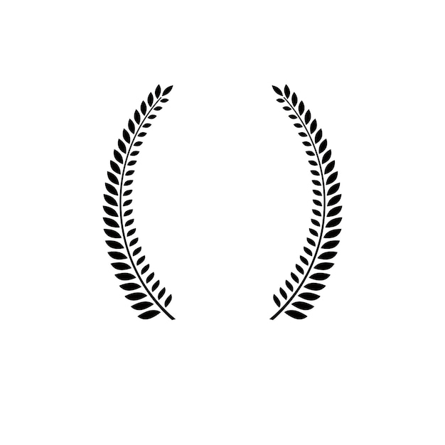 Lauwerkrans bloemen embleem. Heraldische wapenschild decoratieve logo geïsoleerde vectorillustratie.