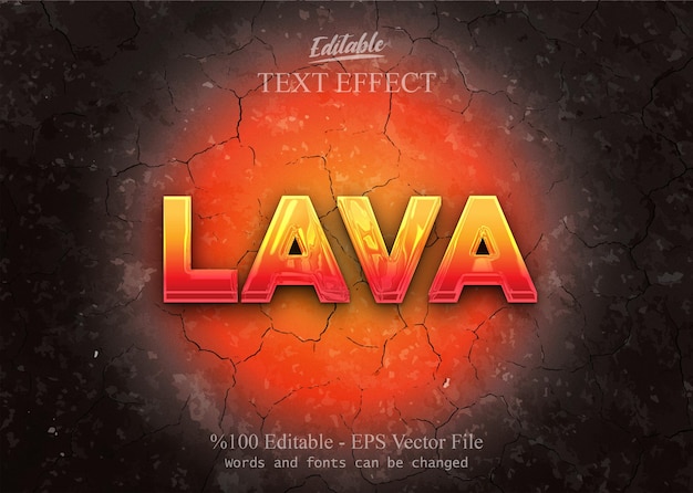 Lava bewerkbaar teksteffect