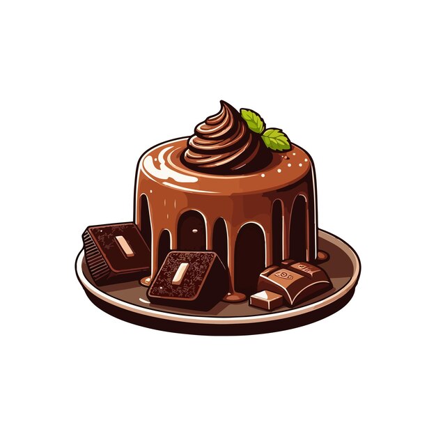 Vector lava cake ai generated image