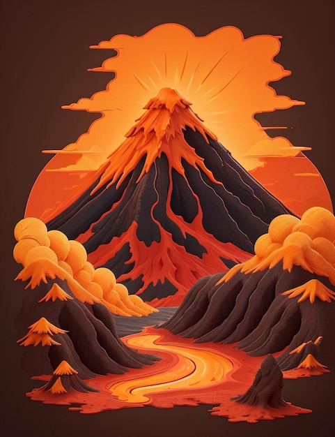 lava covered mountain terrains