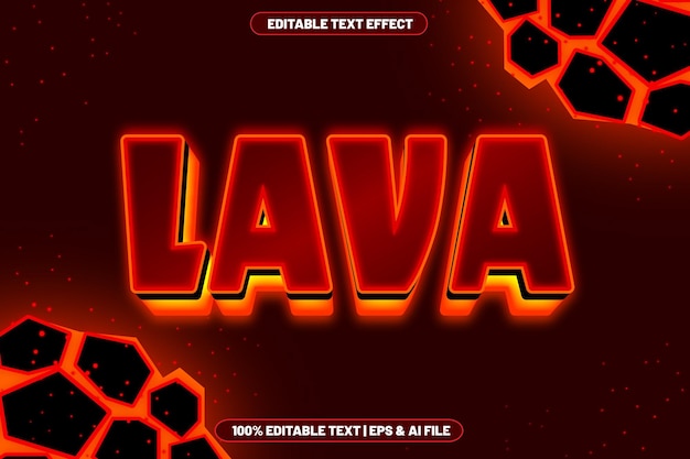 Lava editable text effect light style