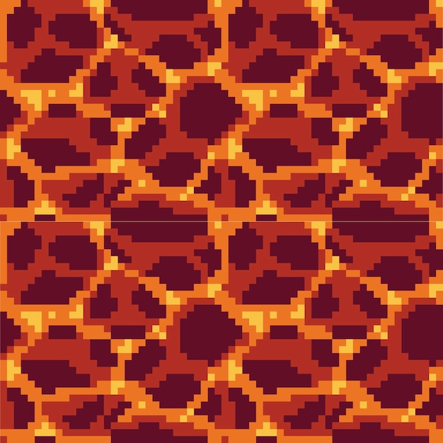 Lava pixel art texture magma tile seamless pattern 8 bit sprite