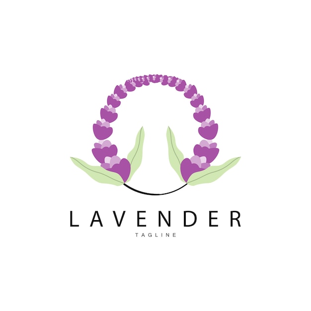 Vector lavendel logo hand getrokken bruiloft plant ontwerp vector lavendel plant parfum illustratie ontwerp