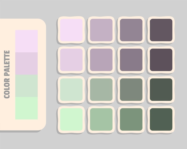 Vector lavender gainsboro lightgray gainsboro color palette rgb colors matching harmonious colours