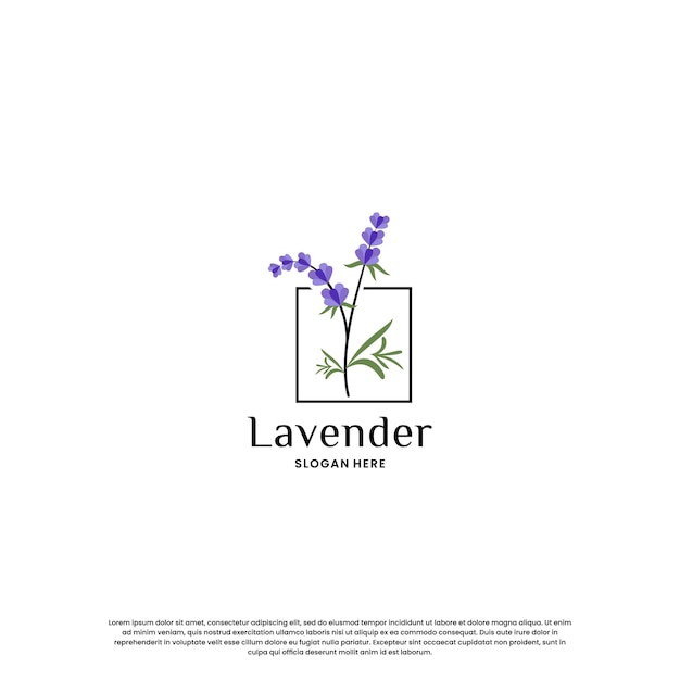 Vector lavender logo design for your business