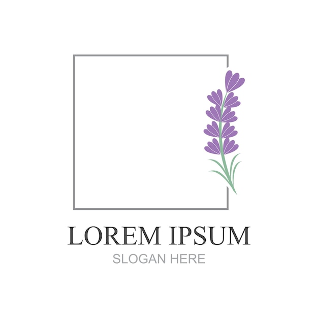 Lavender logo template vector symbol nature