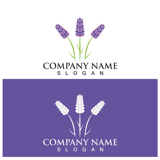 Lavender logo and vector template