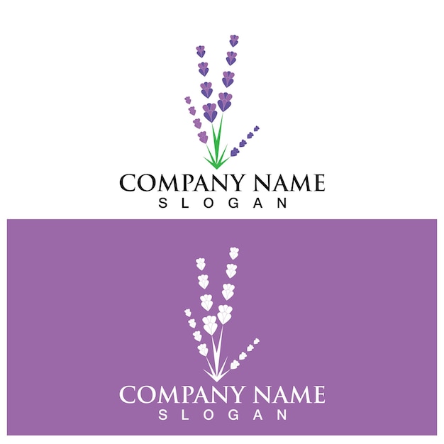 Lavender logo and vector template