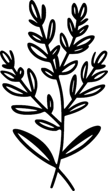 Vector lavender minimalist and flat logo vector illustration