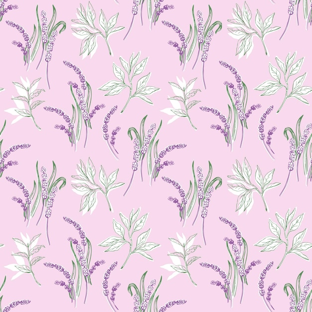 Vector lavender pattern