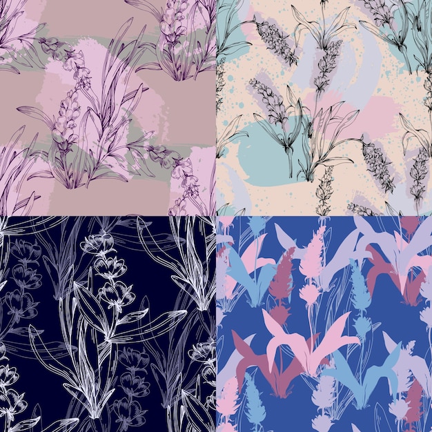 Lavender seamless pattern