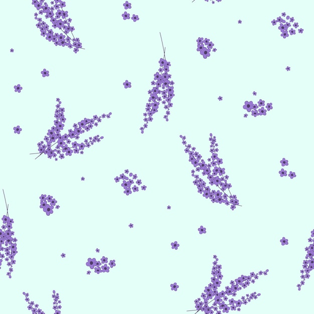 Vector lavender seamless pattern