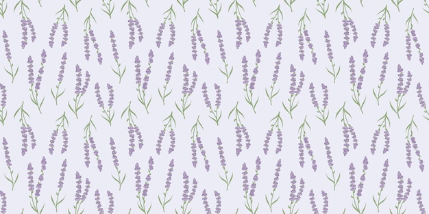 Vector lavender seamless repeat pattern background