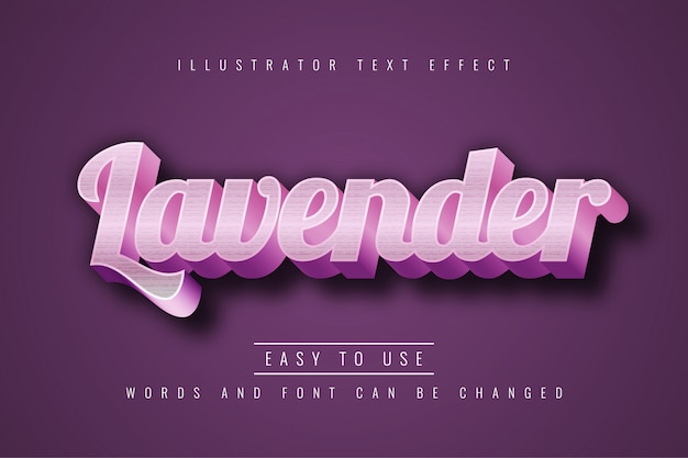 Vector lavender text effect