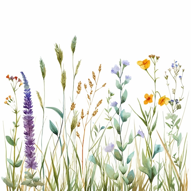 Vector lavender watercolor