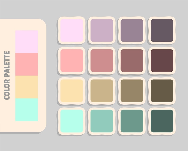 Vector lavenderblush lightpink navajowhite paleturquoise color palette rgb colors matching harmonious