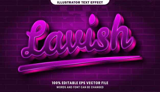 Vector lavish  editable text style effect