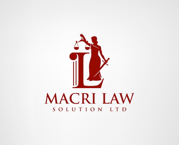 Law or attorney logo vector