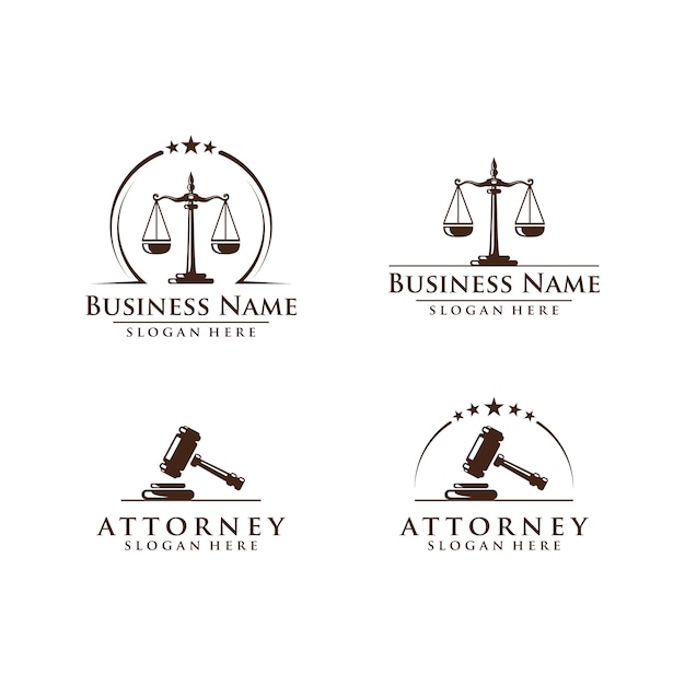 法律および弁護士のロゴ