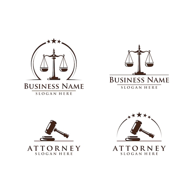 Law and attorney logo