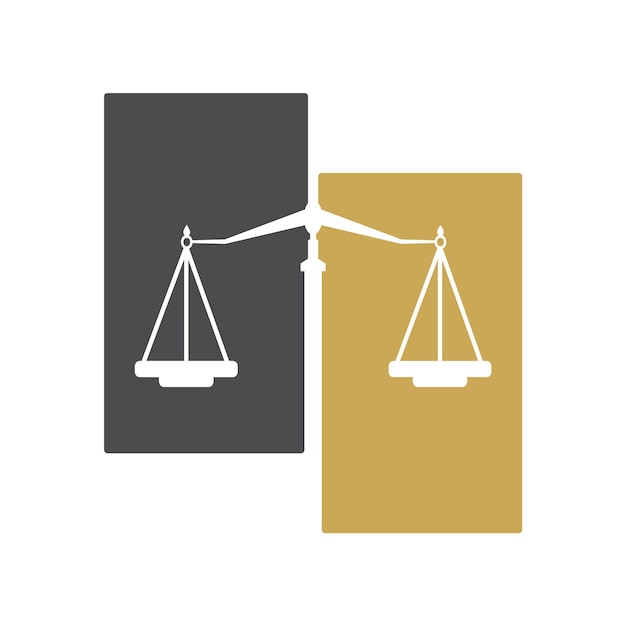 Vector law balance and attorney monogram logo design balance logo design related to attorney law firm or