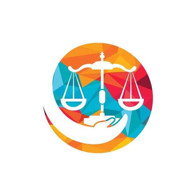 Law Care vector logo design template