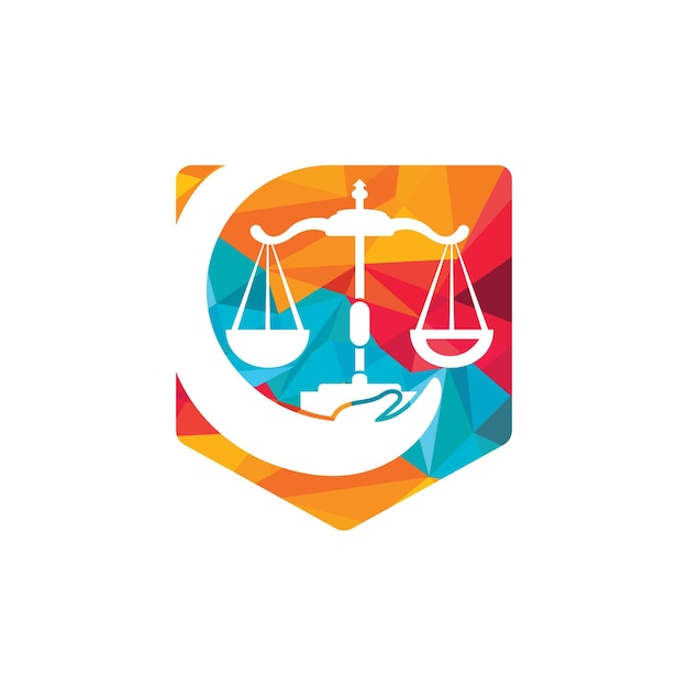 Law Care vector logo design template