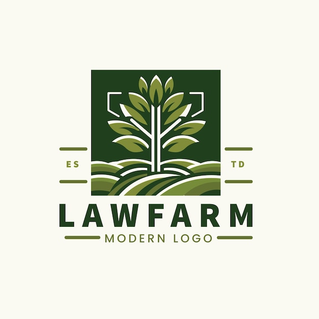 Law Farm And Law Agency Concept Logo Design Vector Template
