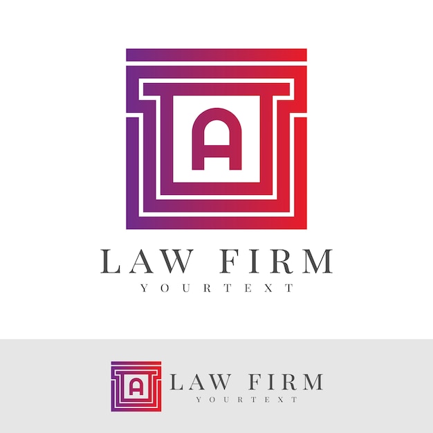 Law firm initial letter a logo design