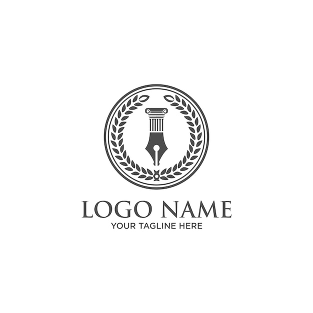 Law firm, law office logo template