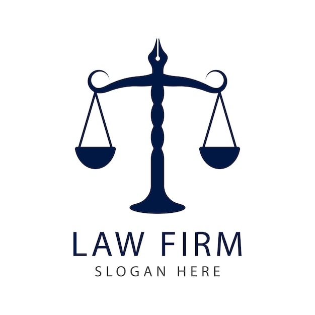 Servizi di law firm lawyer, logo di lusso vintage crest