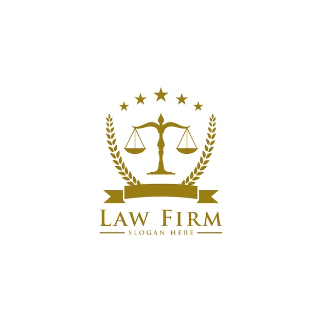 Law firm, lawyer services, luxury vintage crest logo