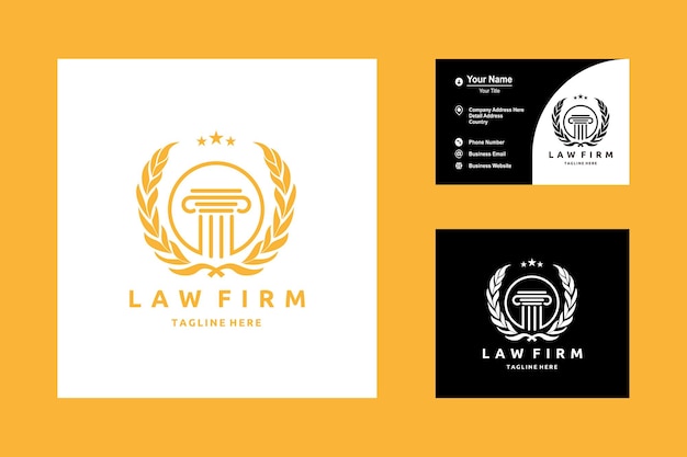 Law Firm Legal with Pillar Logo Icon Vector Template Design Inspiration